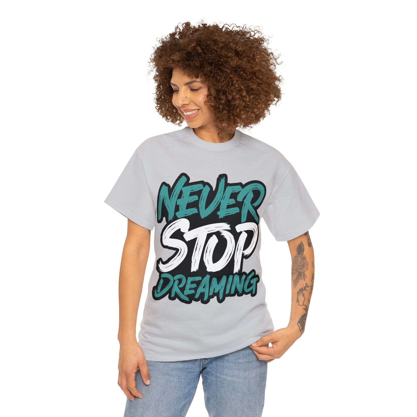 Never Stop Dreaming Unisex Heavy Cotton Tee - PremiumBrandGoods