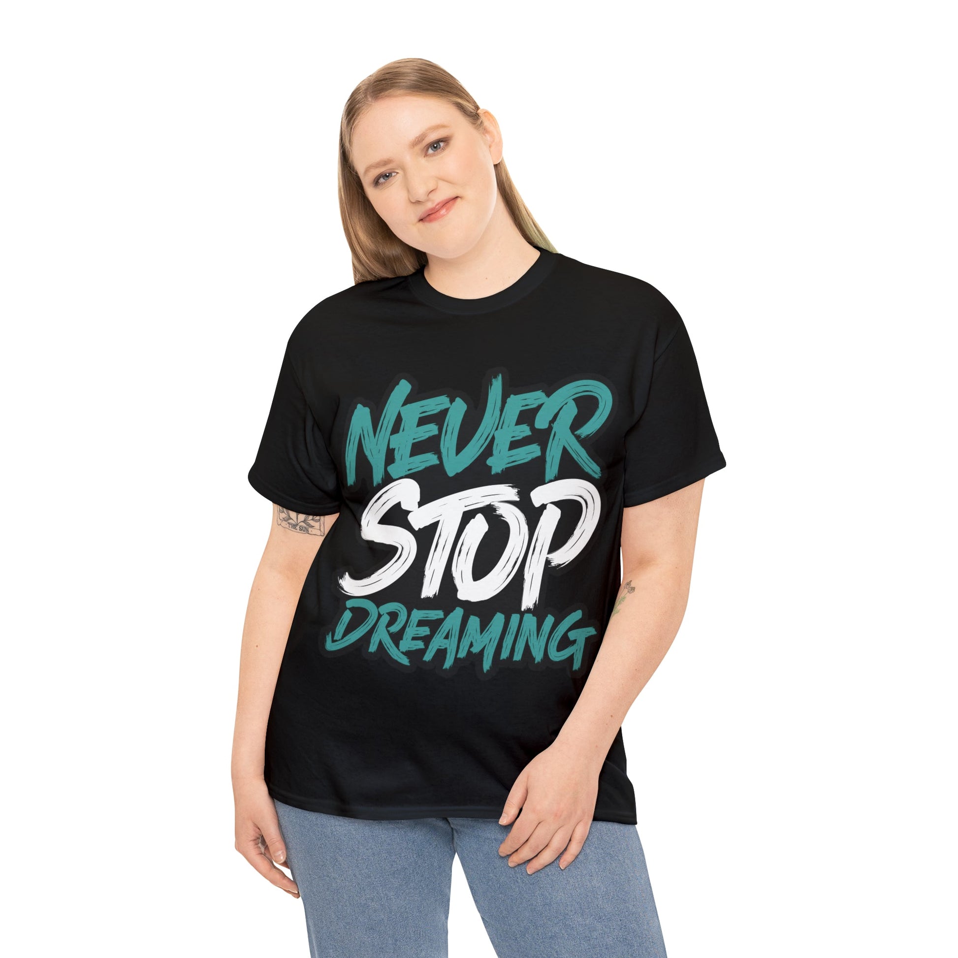 Never Stop Dreaming Unisex Heavy Cotton Tee - PremiumBrandGoods