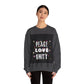 PEACE LOVE Unisex Heavy Blend™ Crewneck Sweatshirt