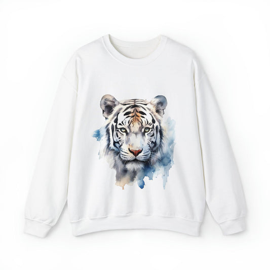 White Tiger Unisex Heavy Blend™ Crewneck Sweatshirt - PremiumBrandGoods