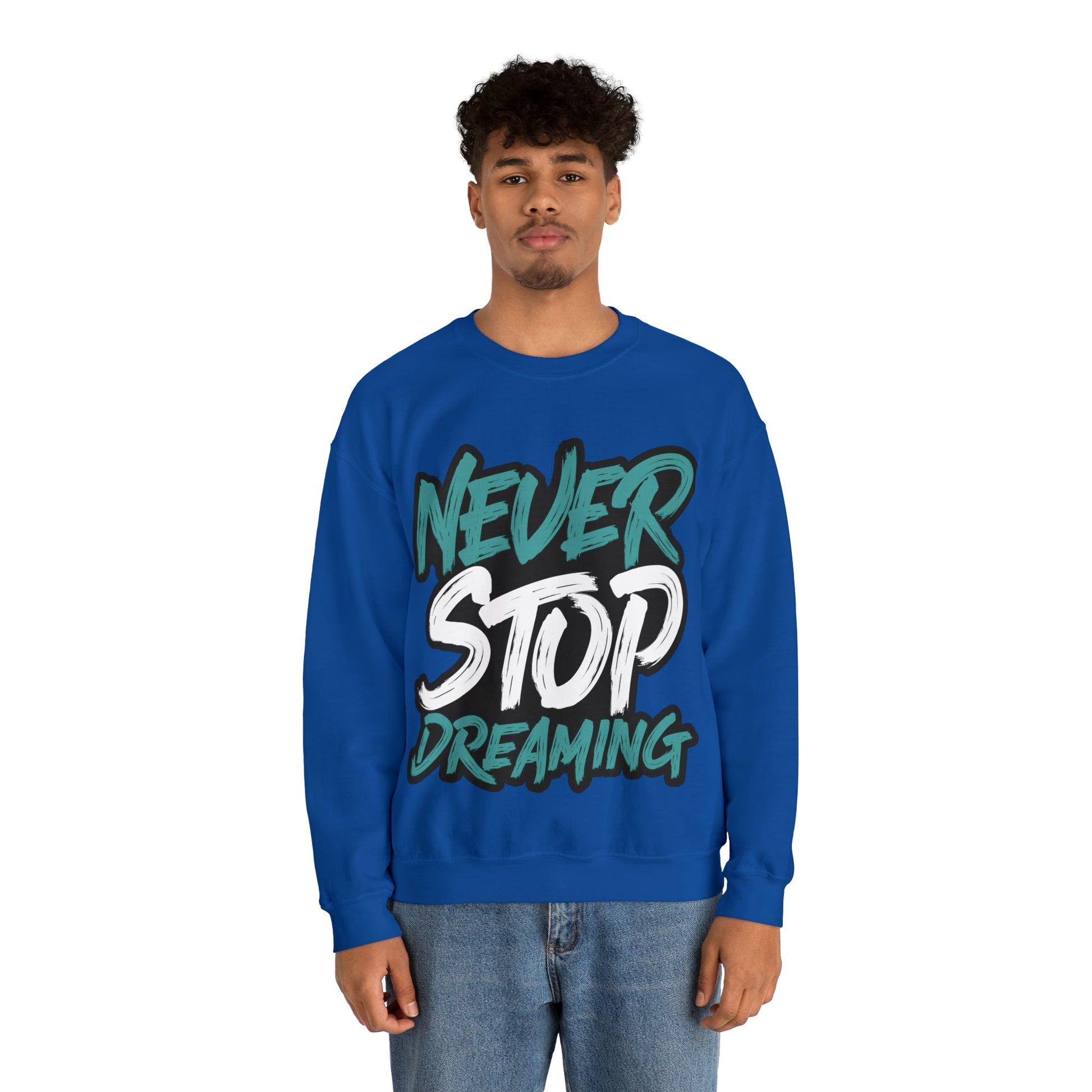 Never Stop Dreaming Unisex Heavy Blend™ Crewneck Sweatshirt - PremiumBrandGoods