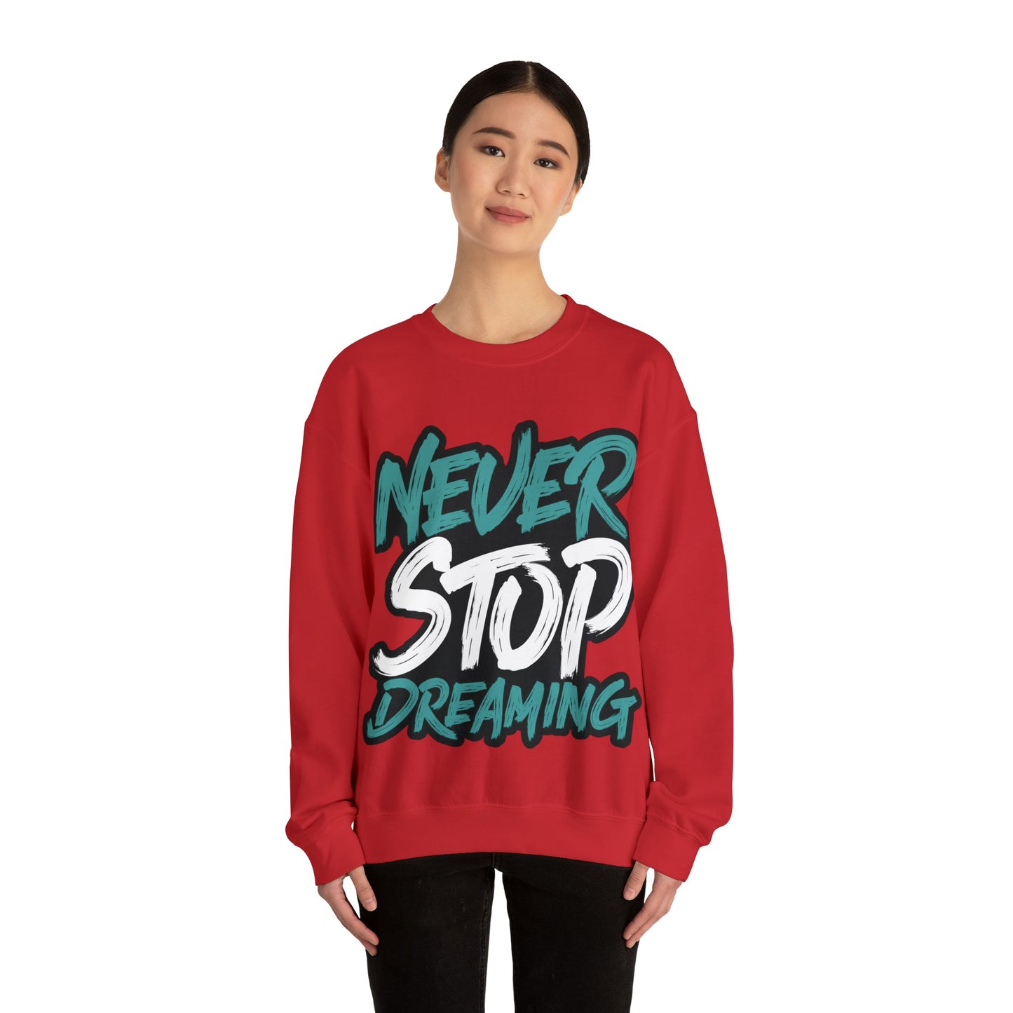 Never Stop Dreaming Unisex Heavy Blend™ Crewneck Sweatshirt - PremiumBrandGoods