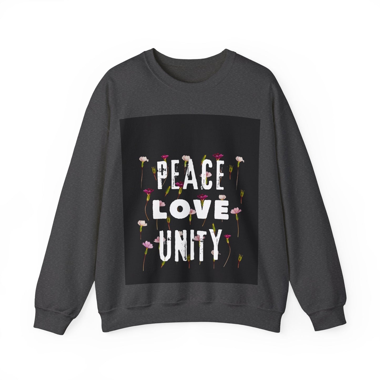 PEACE LOVE Unisex Heavy Blend™ Crewneck Sweatshirt