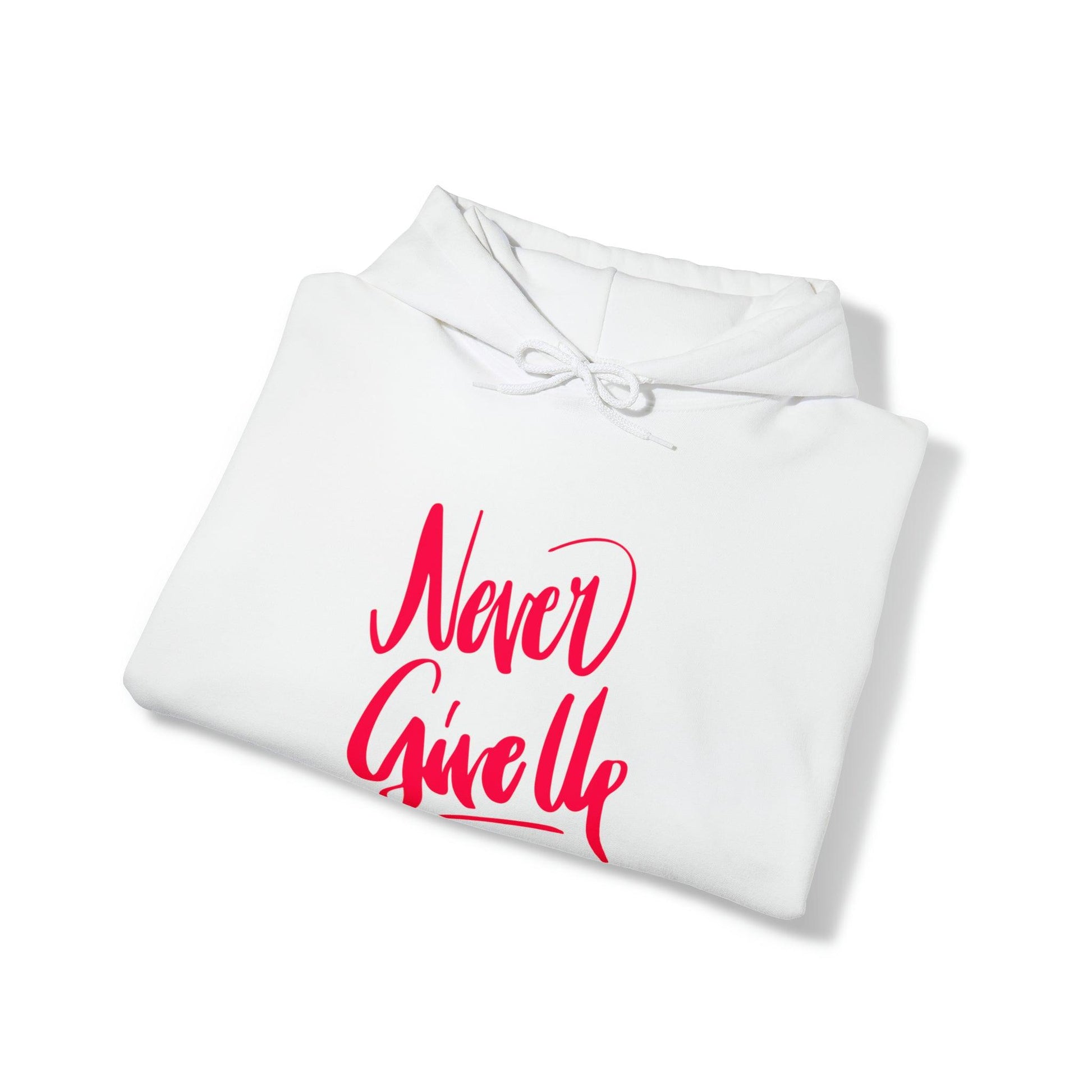 Never Give Up Unisex Heavy Blend™ Hooded Sweatshirt - PremiumBrandGoods