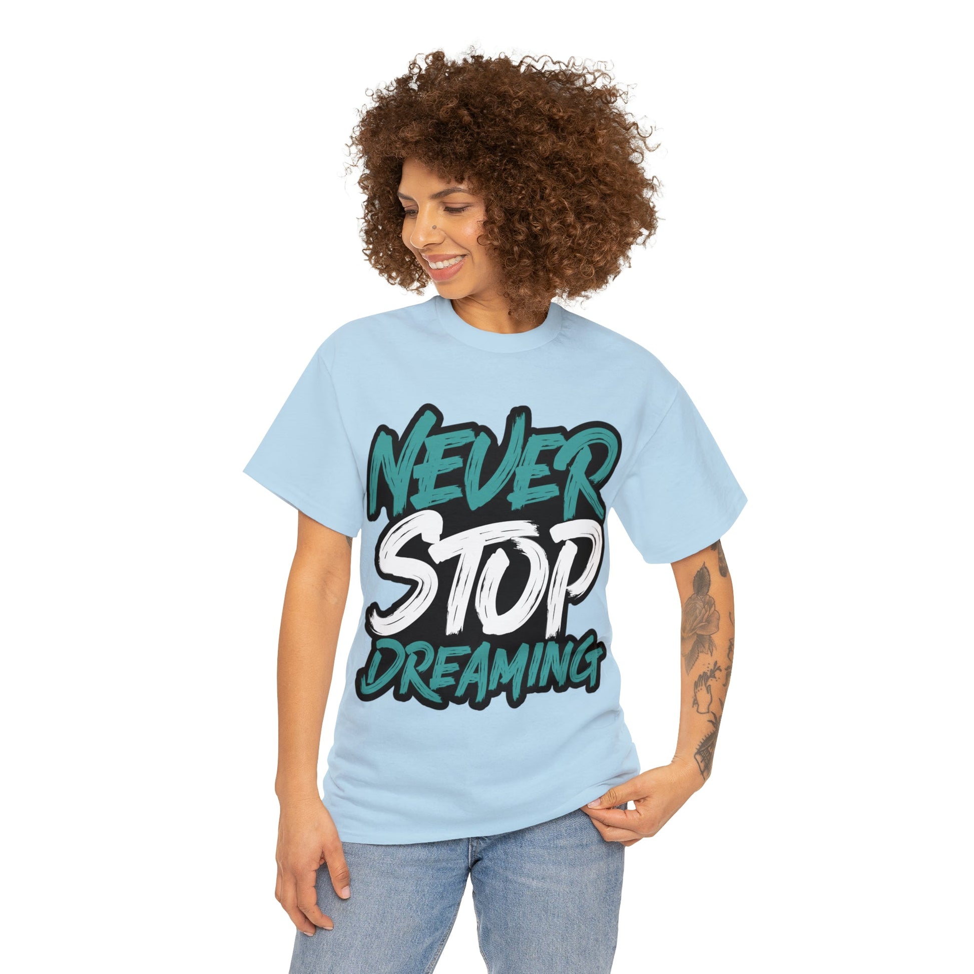 Never Stop Dreaming Unisex Heavy Cotton Tee - PremiumBrandGoods