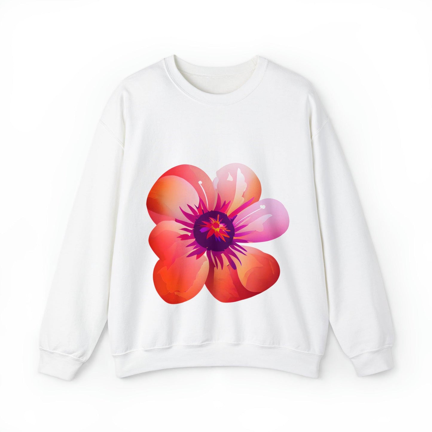 Beautiful Flower Heavy Blend™ Crewneck Sweatshirt - PremiumBrandGoods