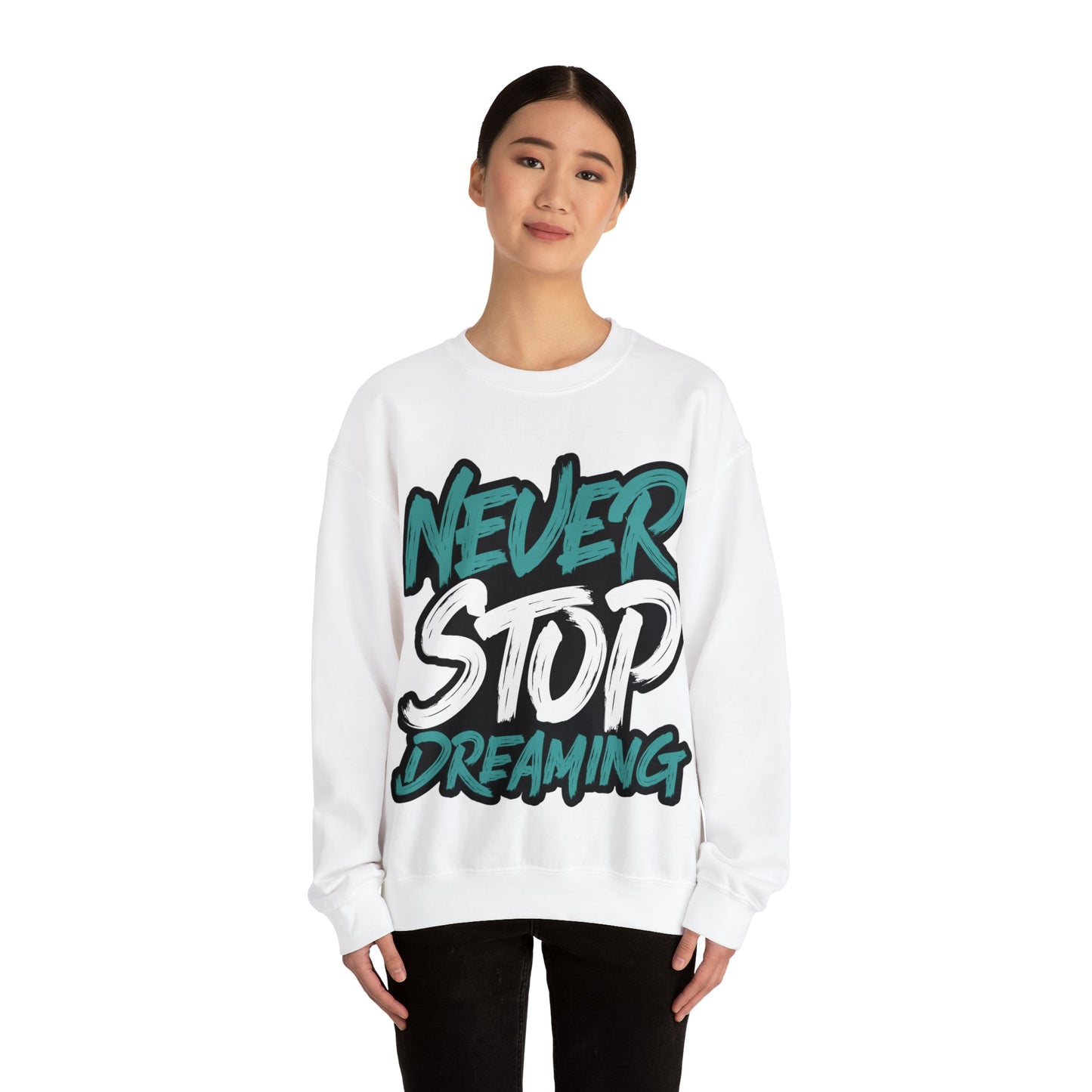 Never Stop Dreaming Unisex Heavy Blend™ Crewneck Sweatshirt - PremiumBrandGoods