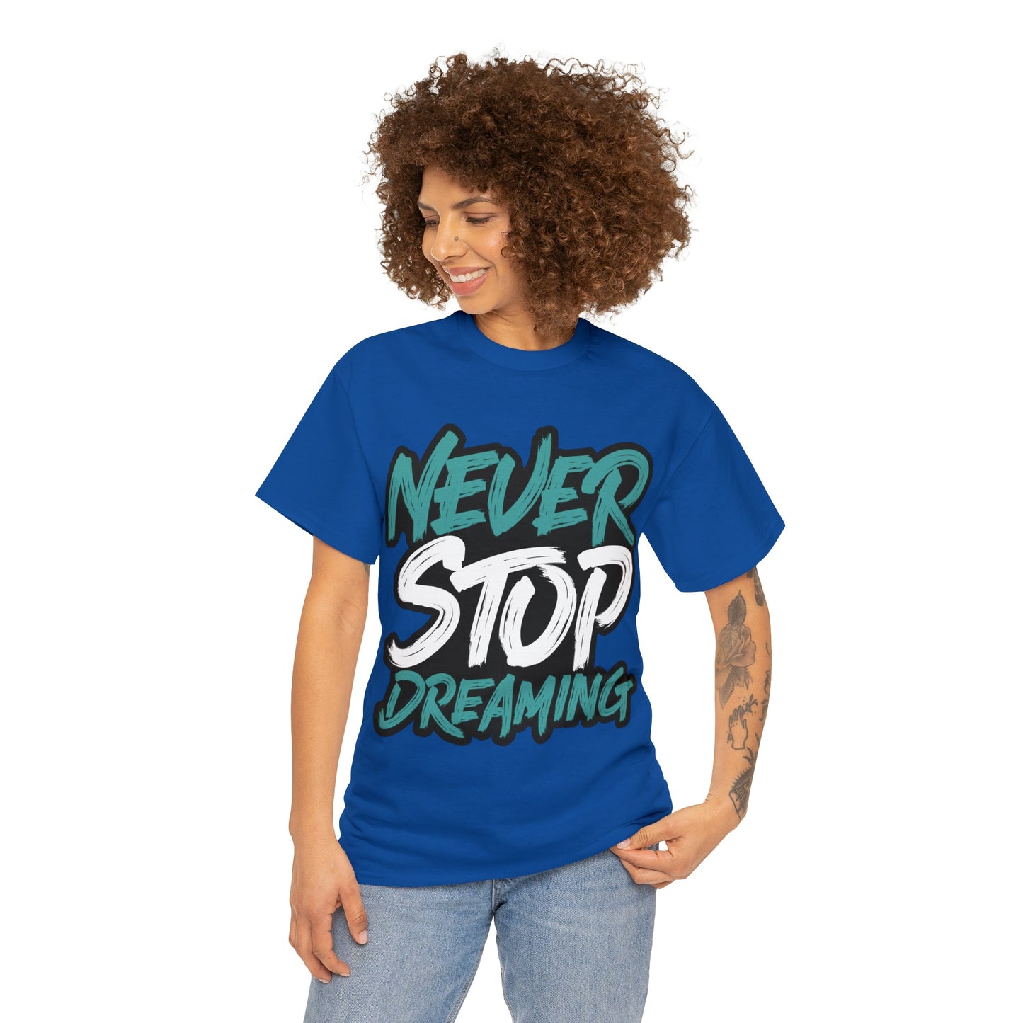 Never Stop Dreaming Unisex Heavy Cotton Tee - PremiumBrandGoods