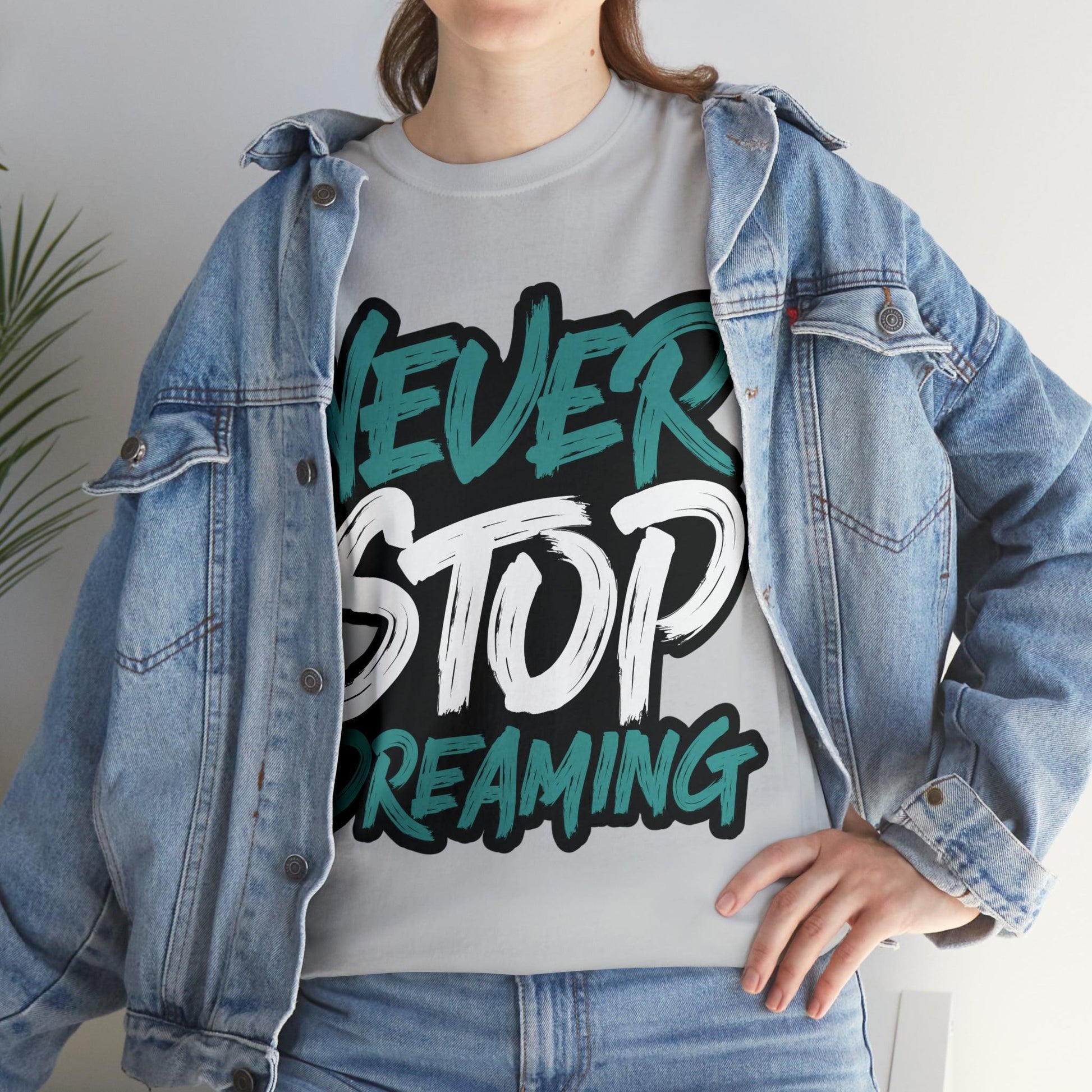 Never Stop Dreaming Unisex Heavy Cotton Tee - PremiumBrandGoods