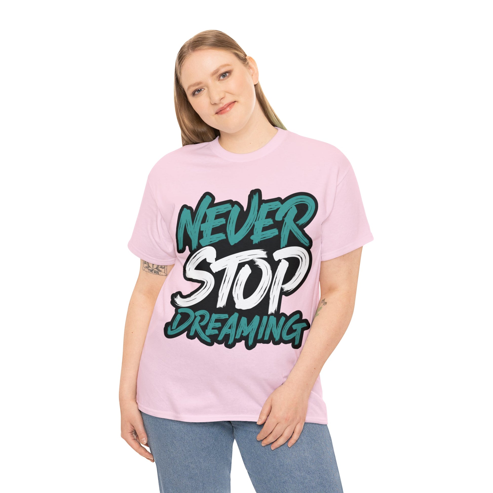 Never Stop Dreaming Unisex Heavy Cotton Tee - PremiumBrandGoods