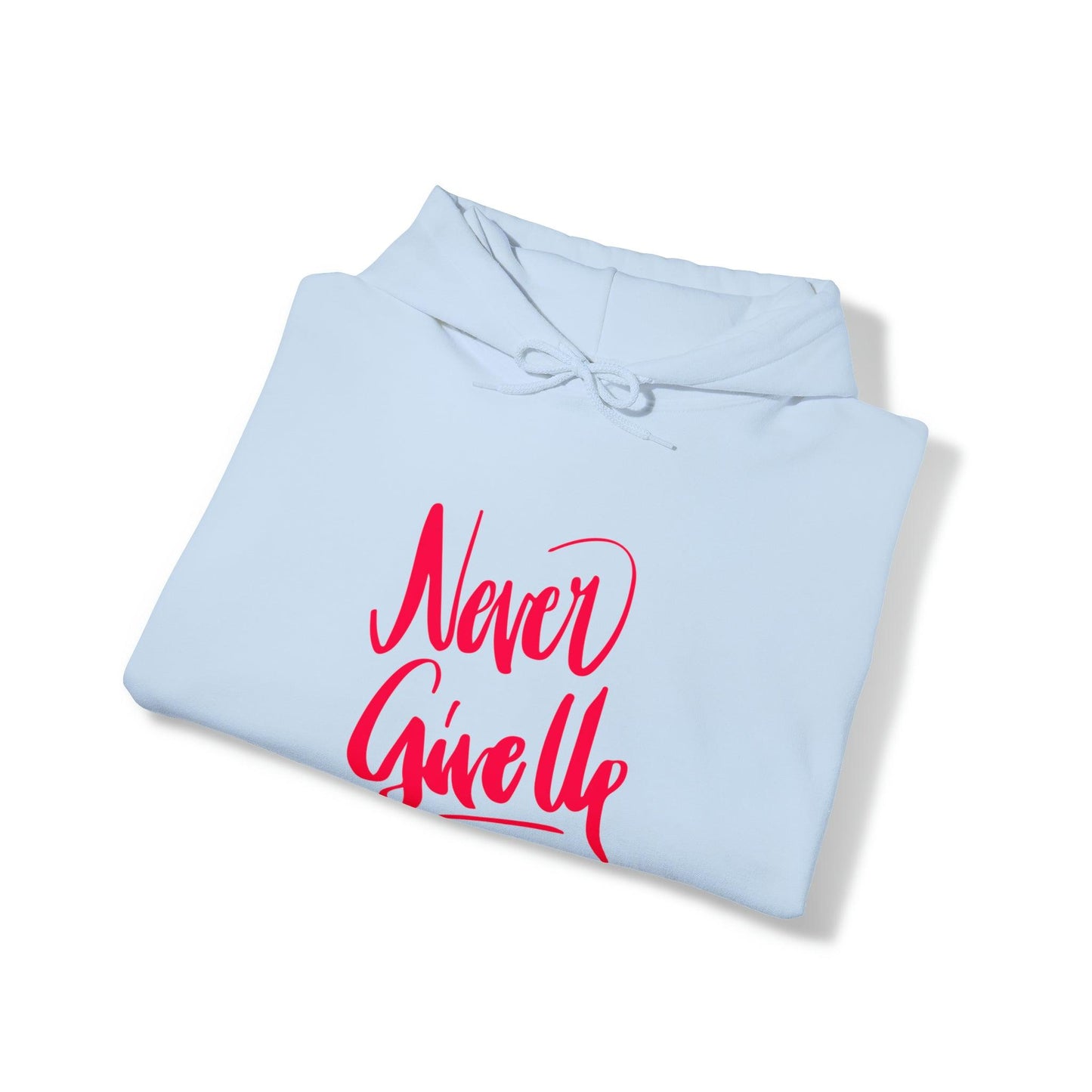 Never Give Up Unisex Heavy Blend™ Hooded Sweatshirt - PremiumBrandGoods