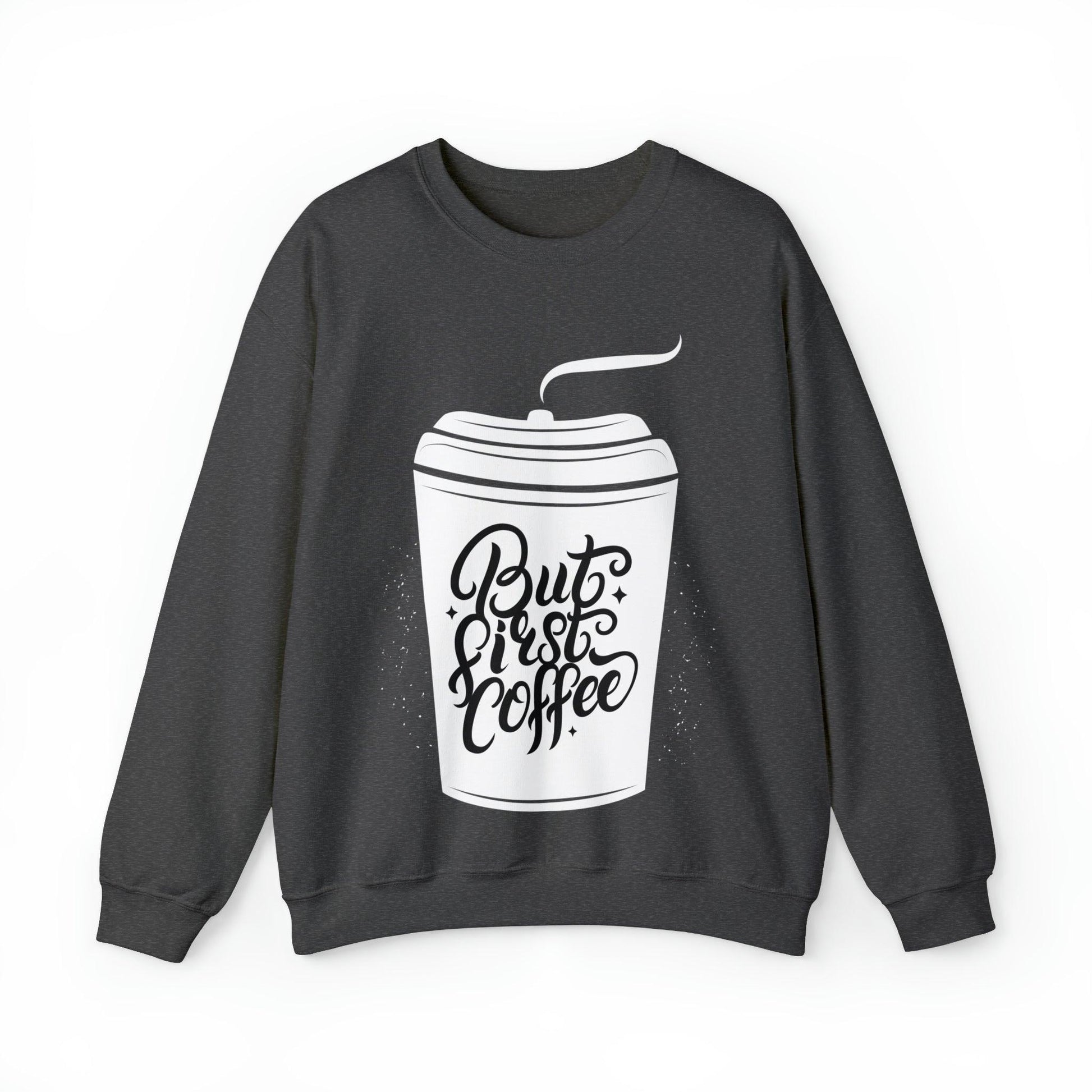 Coffee First Unisex Heavy Blend™ Crewneck Sweatshirt - PremiumBrandGoods