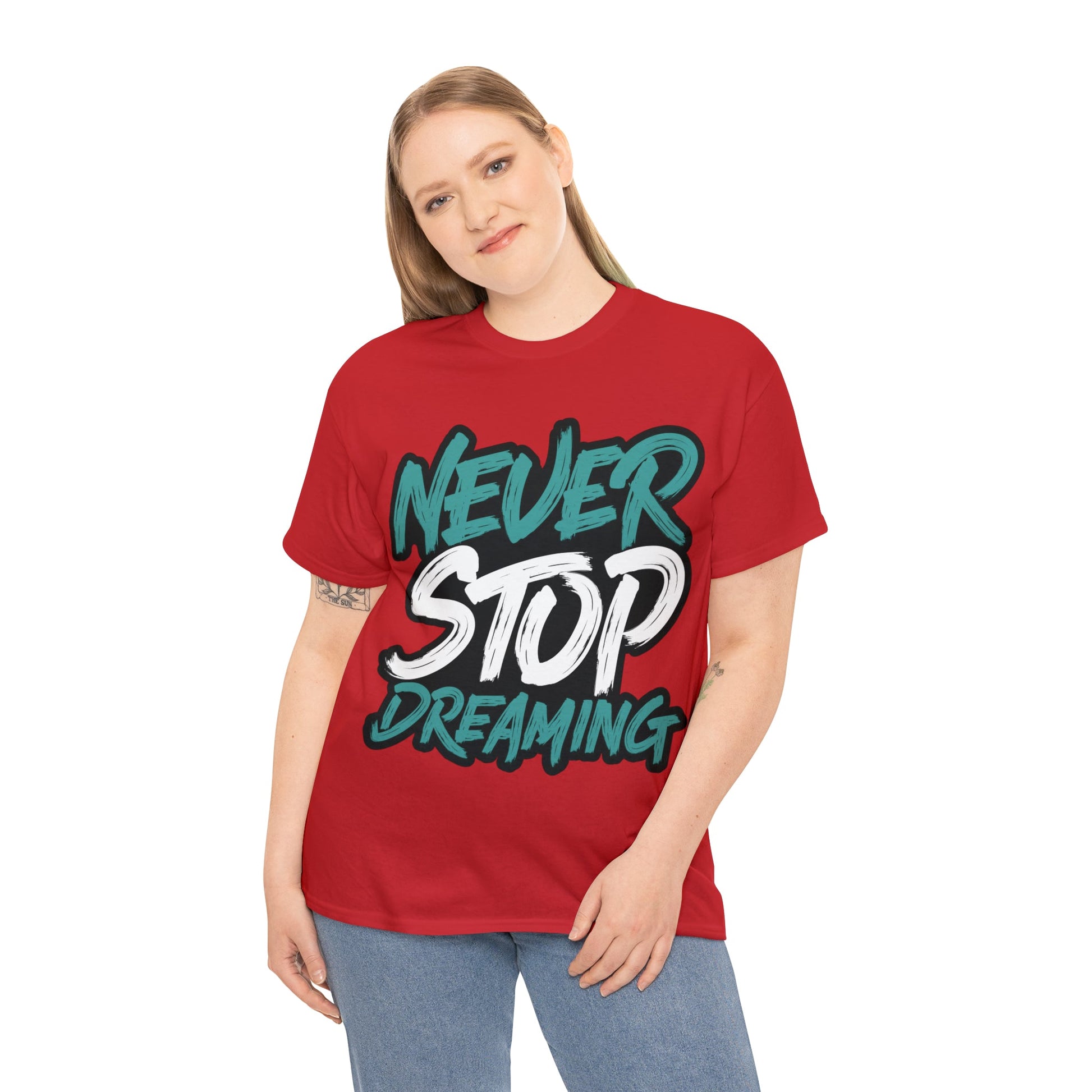 Never Stop Dreaming Unisex Heavy Cotton Tee - PremiumBrandGoods