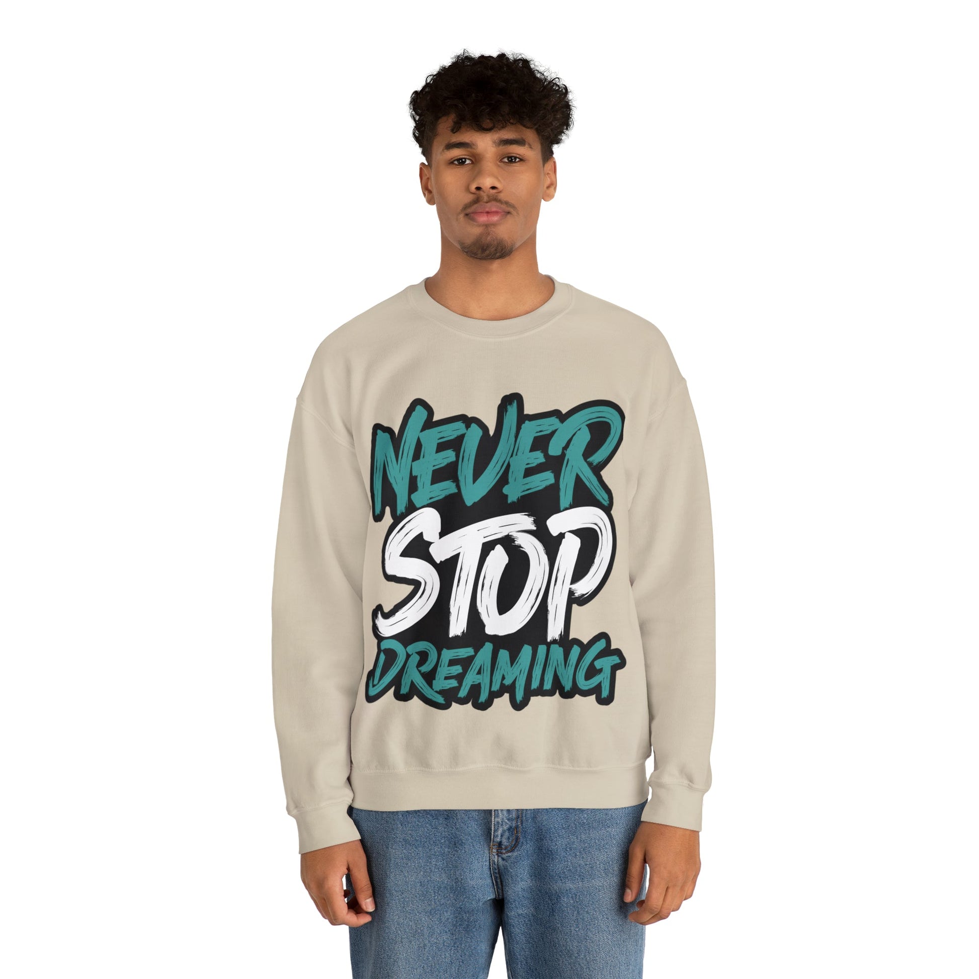 Never Stop Dreaming Unisex Heavy Blend™ Crewneck Sweatshirt - PremiumBrandGoods