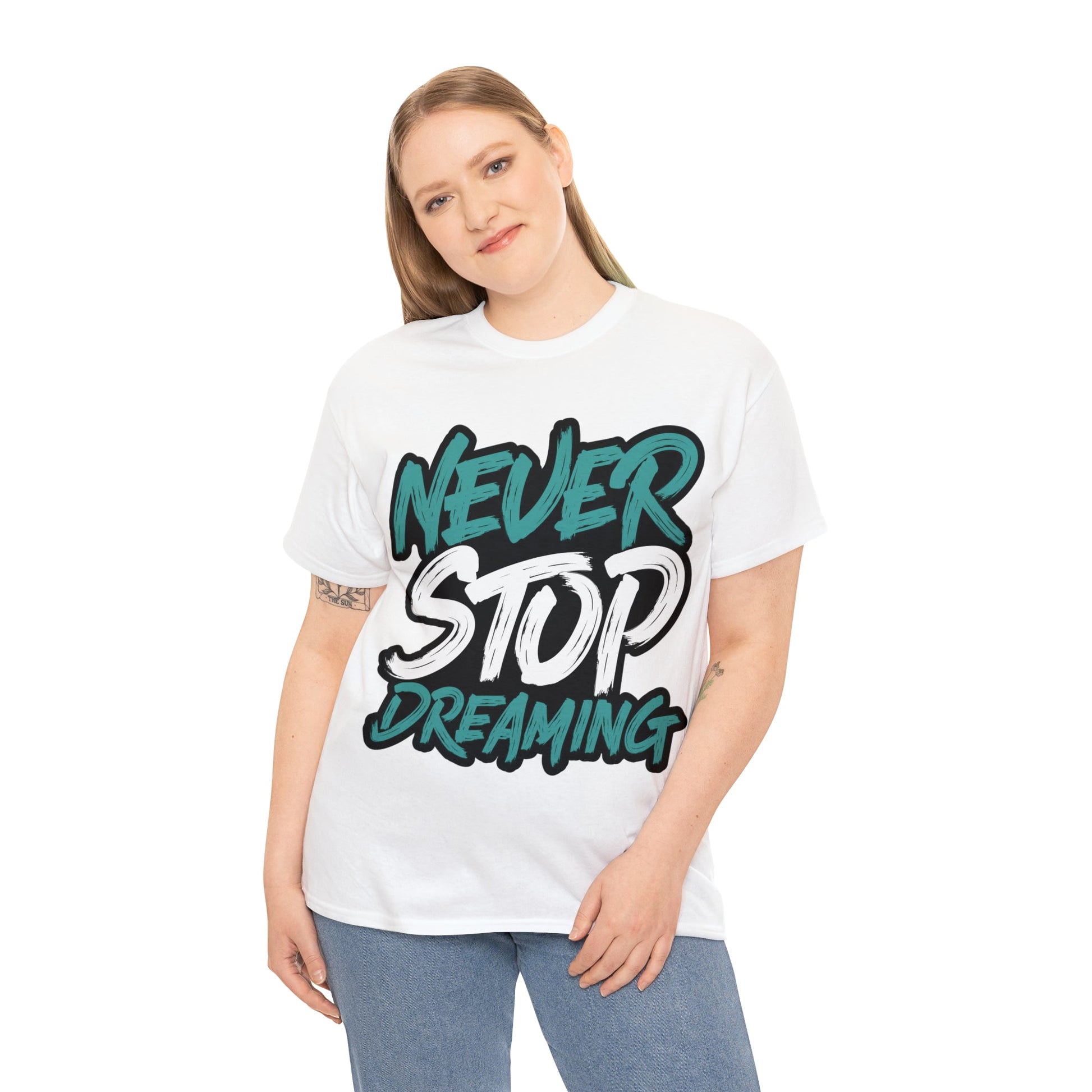 Never Stop Dreaming Unisex Heavy Cotton Tee - PremiumBrandGoods