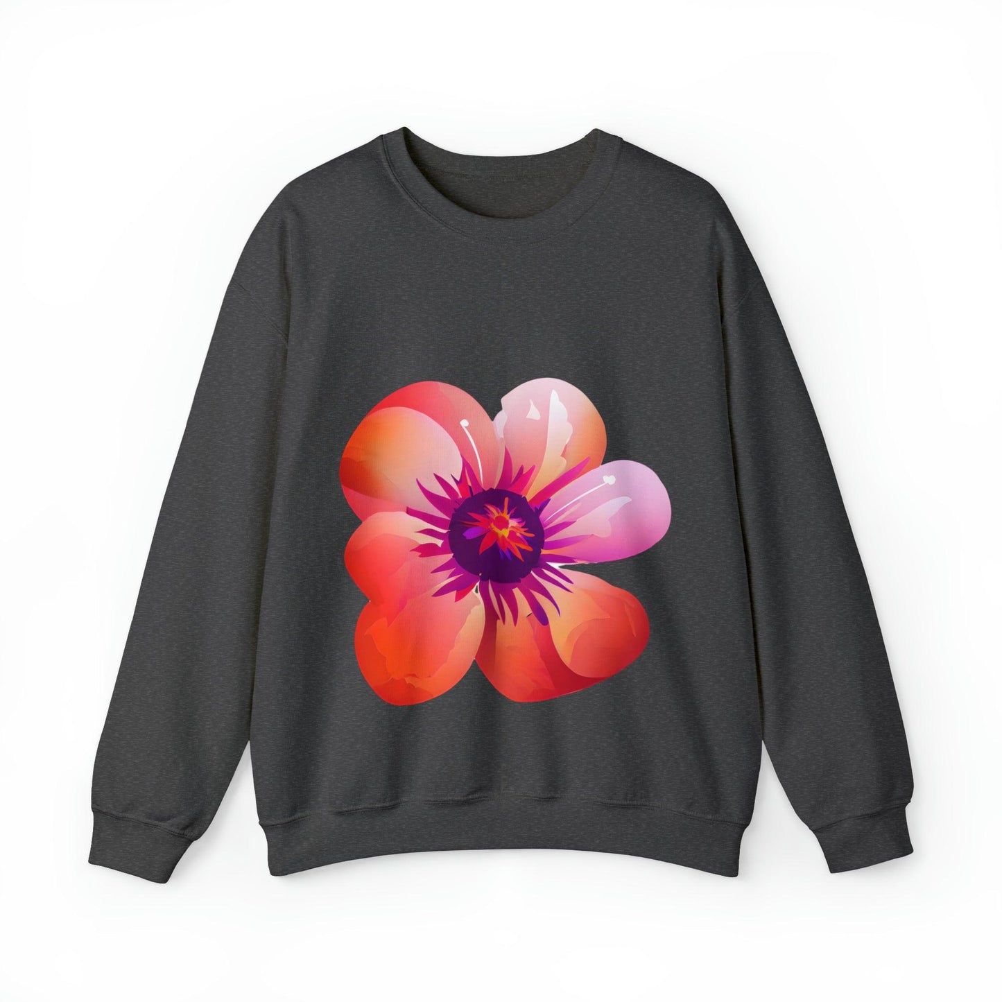 Beautiful Flower Heavy Blend™ Crewneck Sweatshirt - PremiumBrandGoods