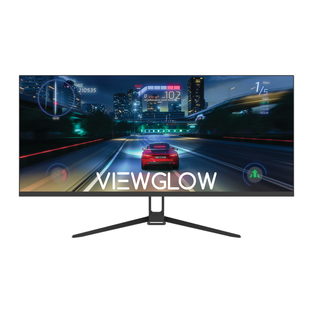 ViewGlow 34" GAMING MONITOR 3440X1440 LED WQHD 1MS 100HZ 21:9 WIDE MONITOR IMMERSIVE GAMING