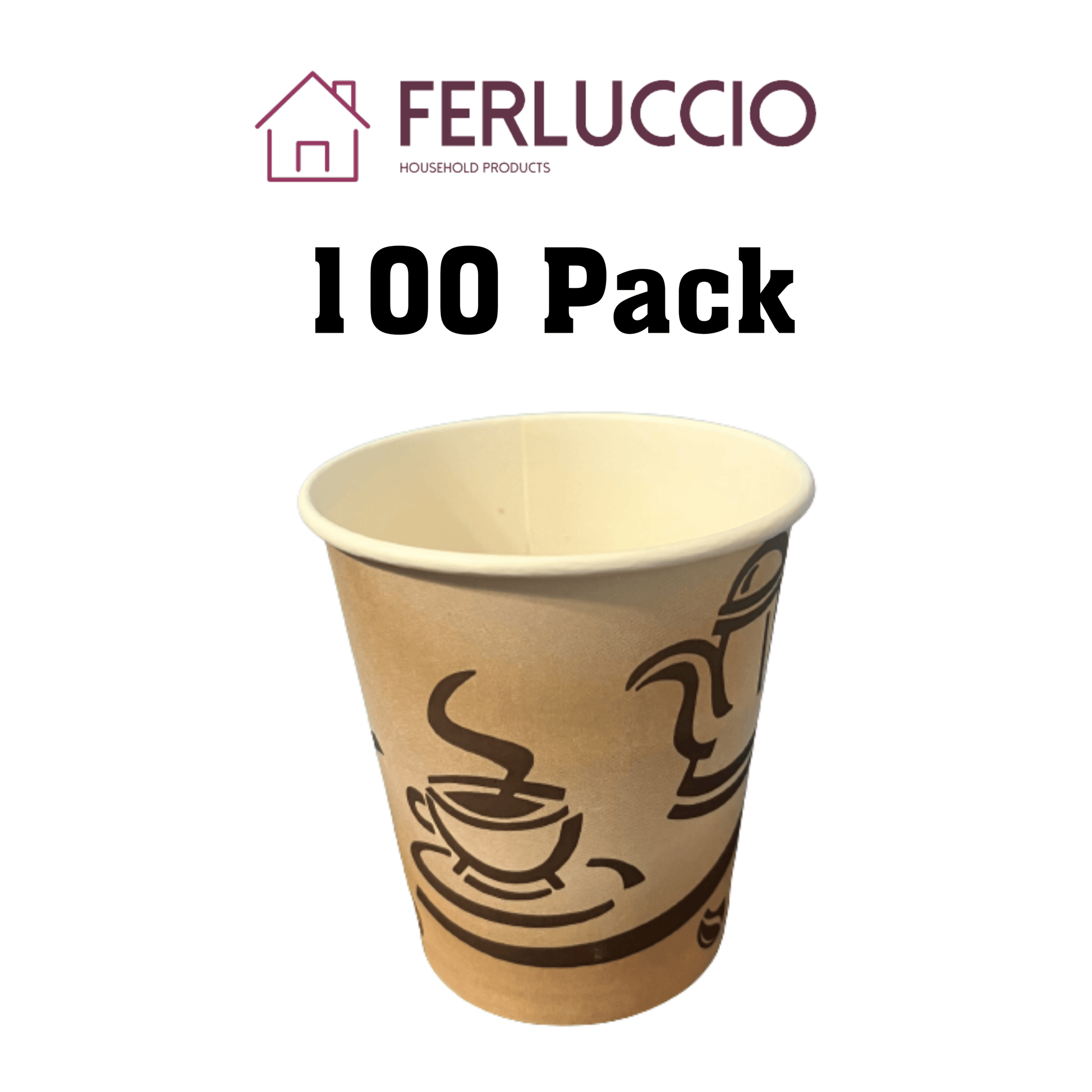 Ferluccio Hot Paper Coffee/Tea Cups 10 oz - PremiumBrandGoods