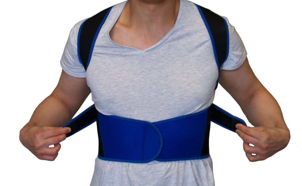 Waist Lower Back Neoprene Support Brace, Black - 31" x 16"